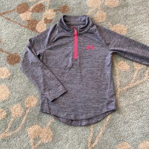 Girls Grey Under Armour 3/4 zip - size 5